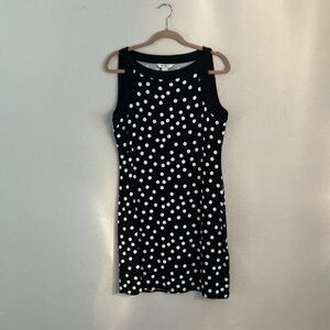 White House Black Market Black and White Polka Dot Mini Dress